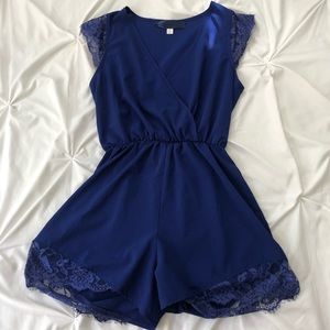 Blue Lace Romper
